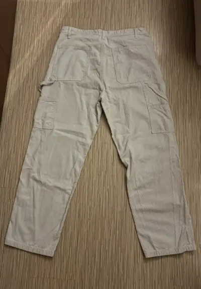 Pantalón beige de cotele - miniatura 3