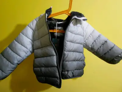Chaqueta parka niño gris talla 2 - miniatura 1