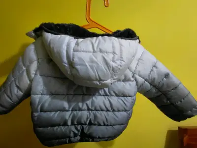 Chaqueta parka niño gris talla 2 - miniatura 4