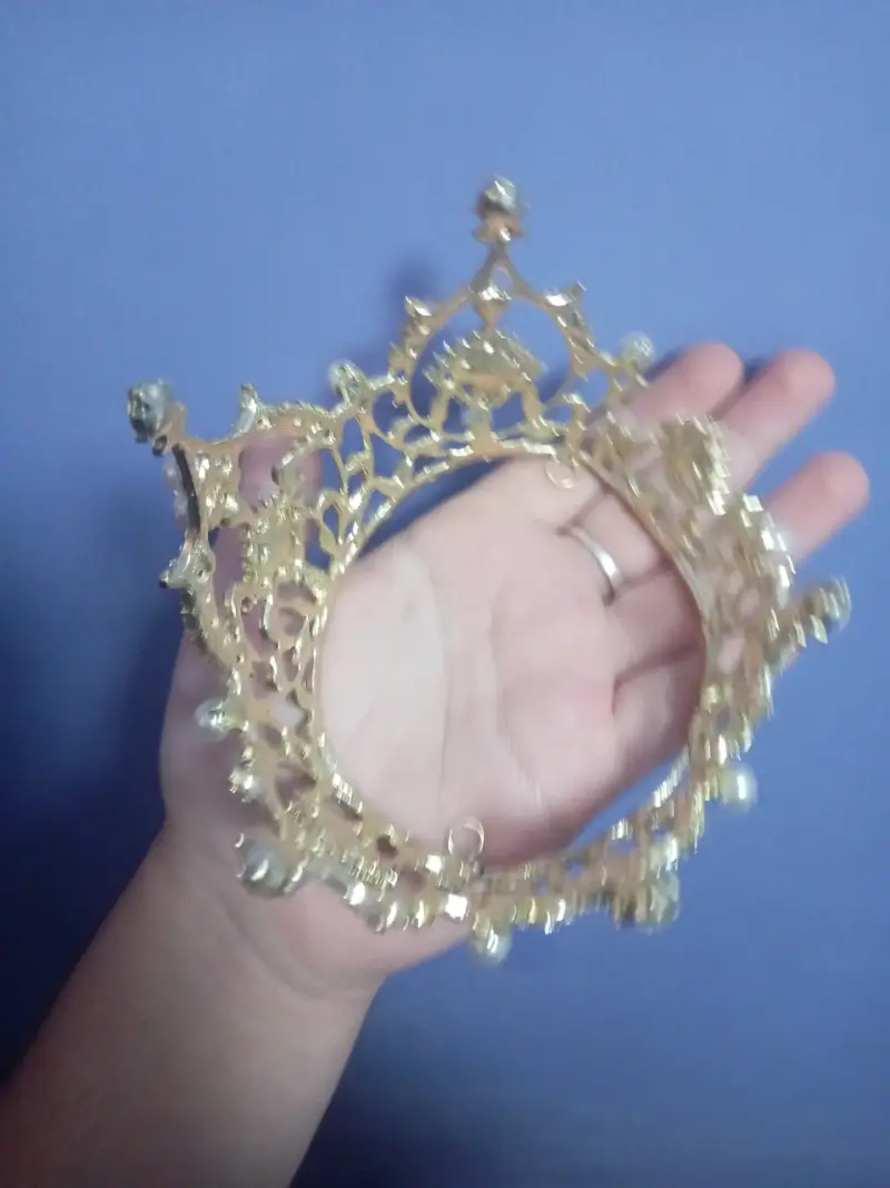 Tiara dorada de perlas - 2
