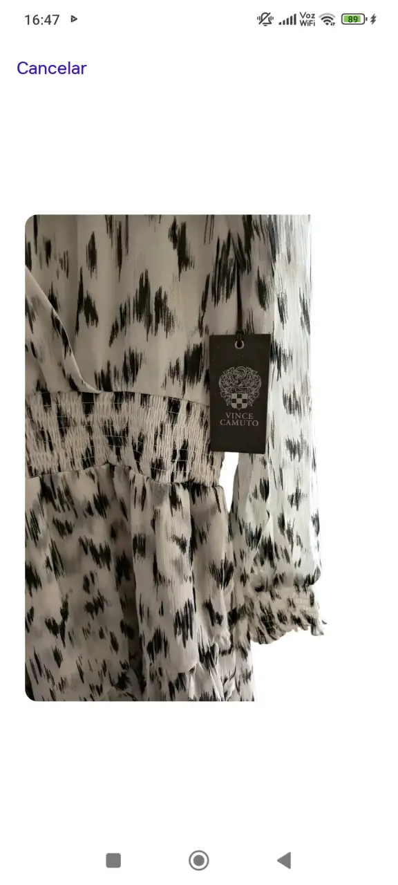 Vestido estampado blanco y negro - 5
