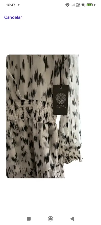 Vestido estampado blanco y negro - miniatura 5