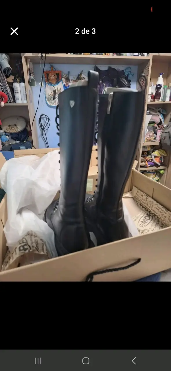 Botas de cuero negras nuevas - 2