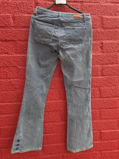 Pantalón cotele azul claro Mujer - miniatura 4