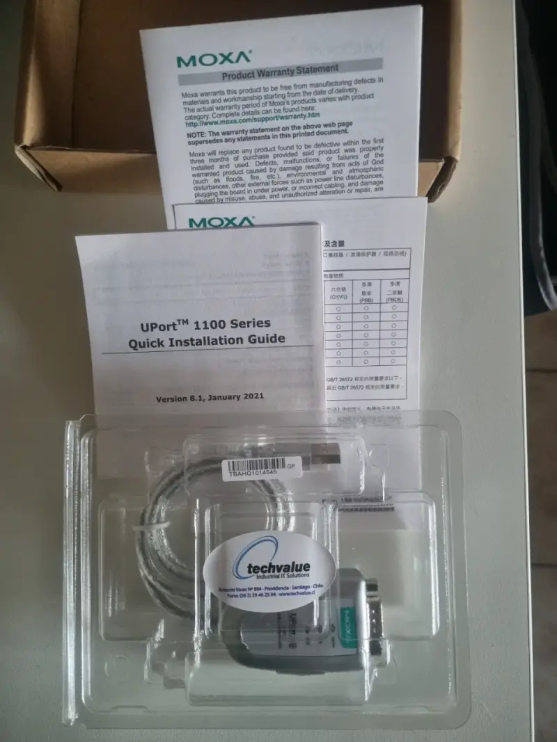 Conversor USB A serie Moxa UPort 1110 RS232 - 2