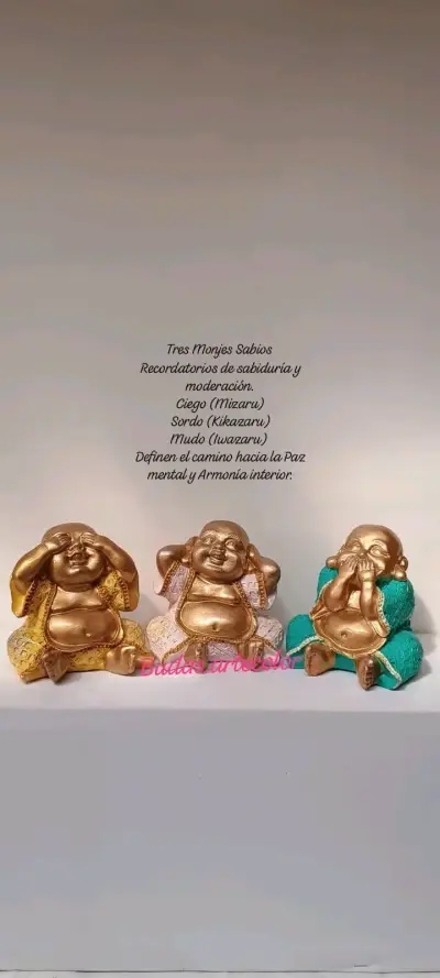 Figuras decorativas Buda dorado - miniatura 2