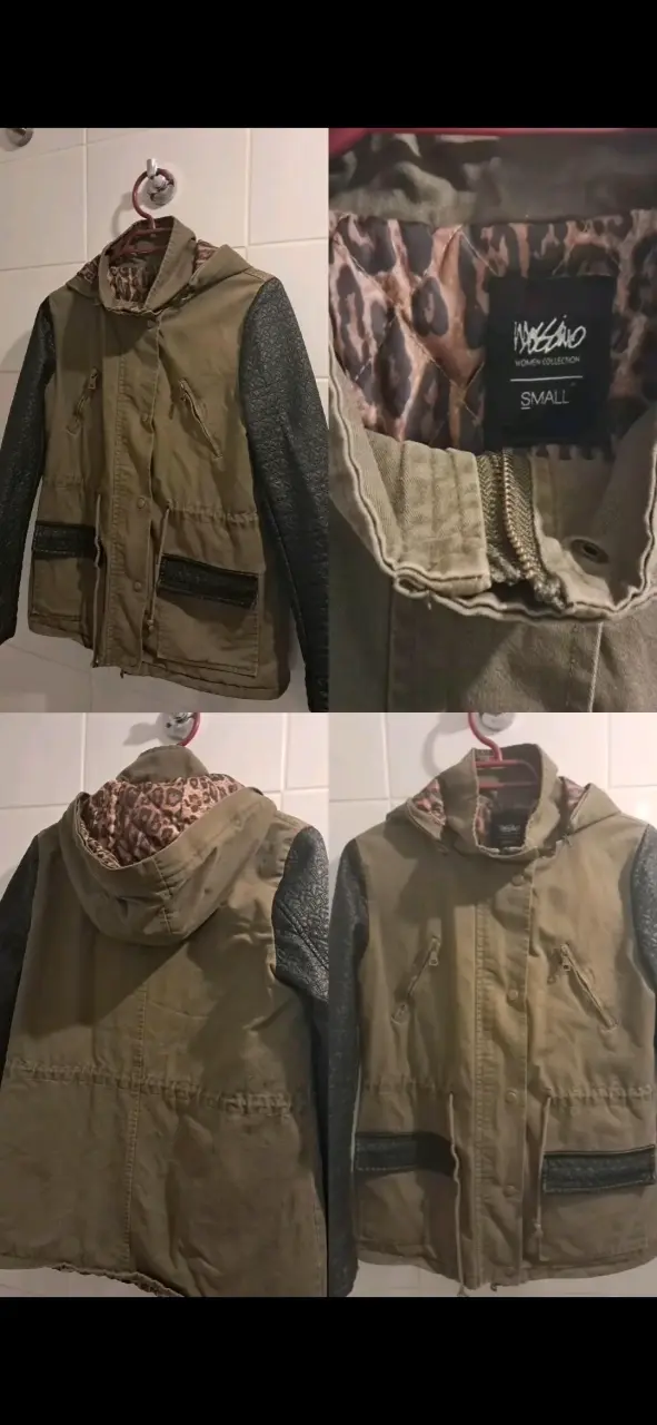 Chaqueta Massino verde y negra - 1