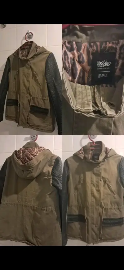 Chaqueta Massino verde y negra - miniatura 1