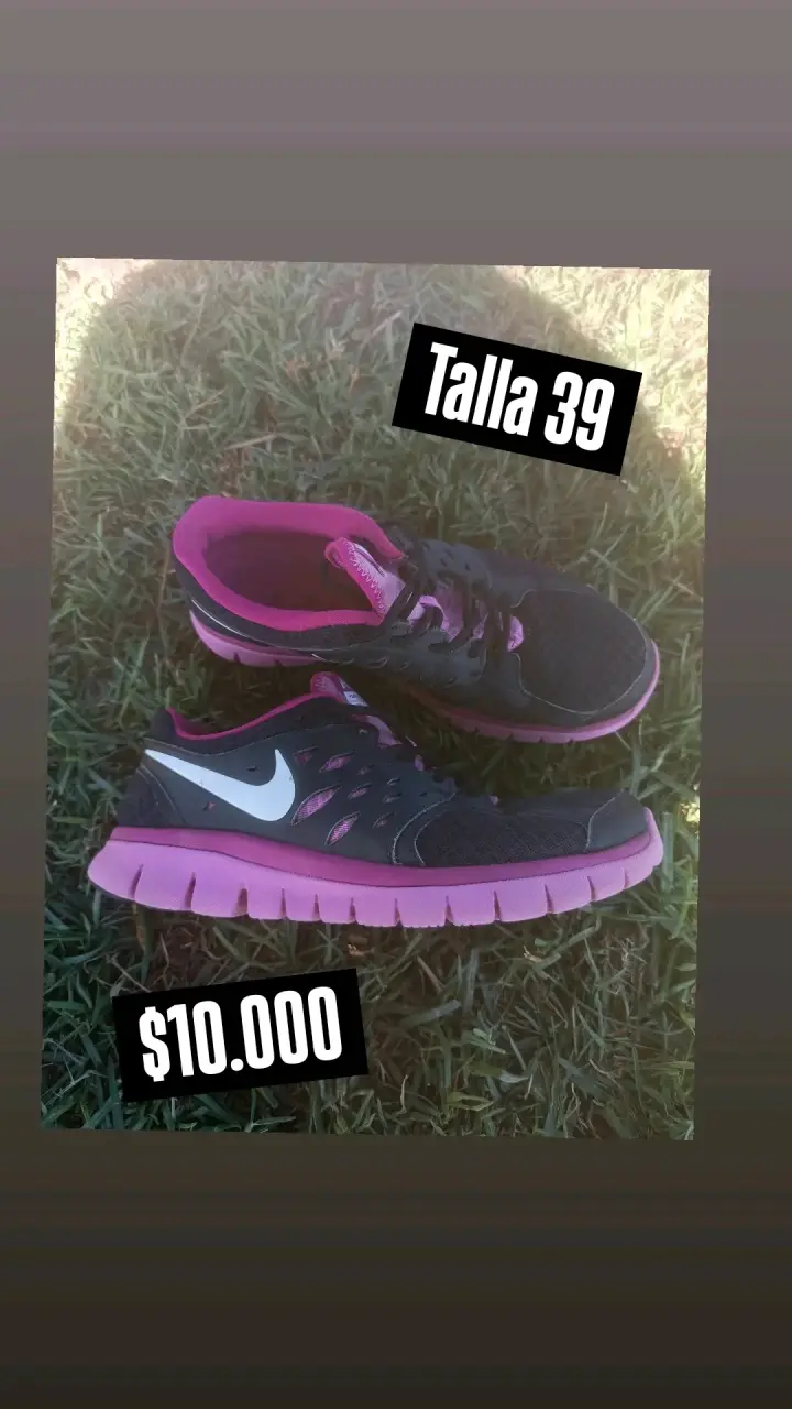 Zapatillas Nike Flex negras y rosadas - 2