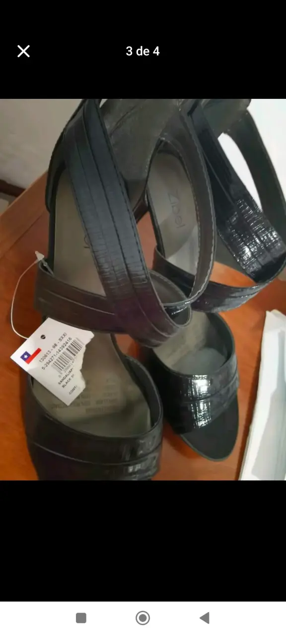 Sandalias negras de charol - 3