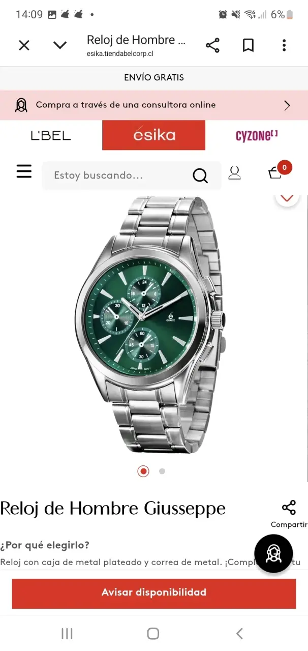 Reloj de hombre plateado