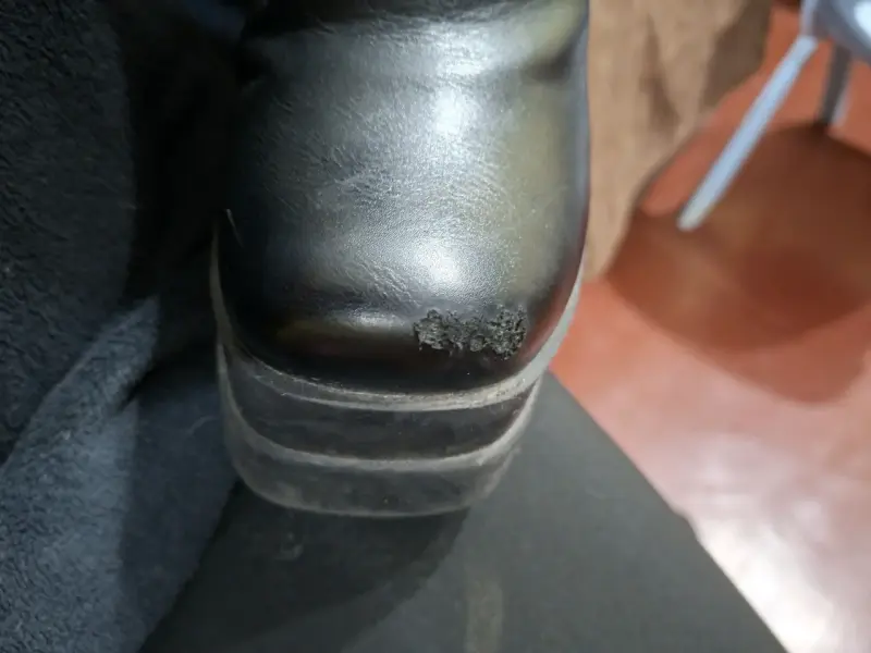 Botines negros de cuero, talla 39 - 2