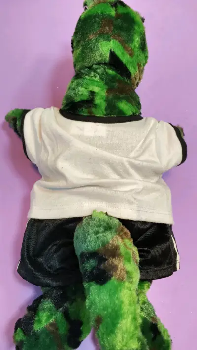 Peluche BAB de dinosaurio con ropa - miniatura 2