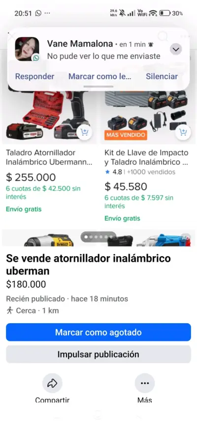 Taladro inalámbrico Ubermann 20V - miniatura 5