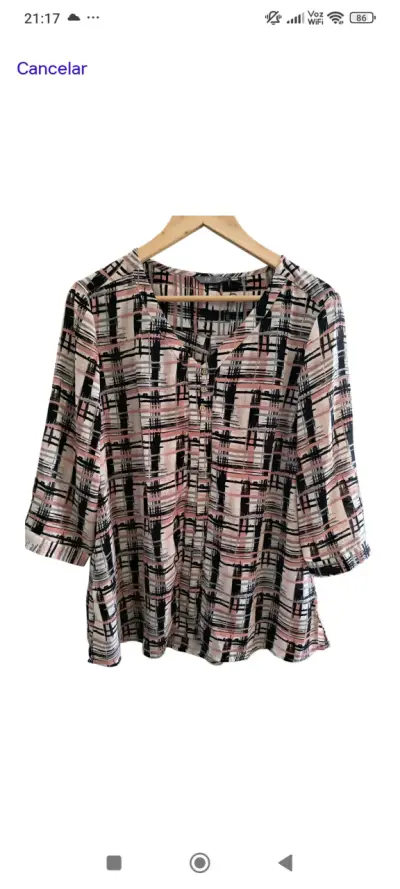 Blusa estampada de manga 3/4 - miniatura 1