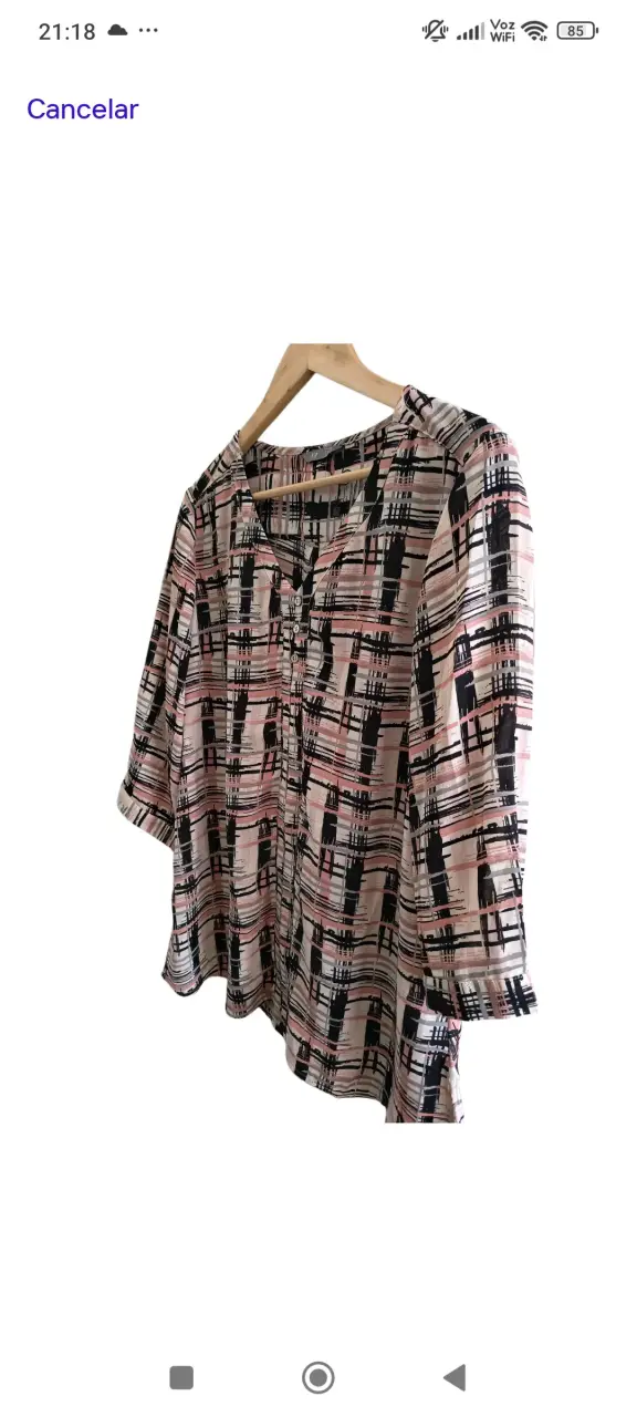 Blusa estampada de manga 3/4 - 2