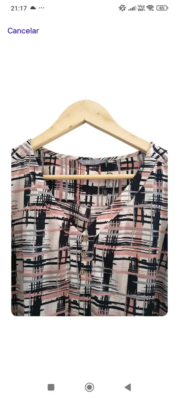Blusa estampada de manga 3/4 - 4