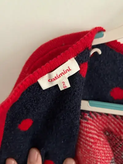 Sweater infantil rojo con gato - 2 años - miniatura 4