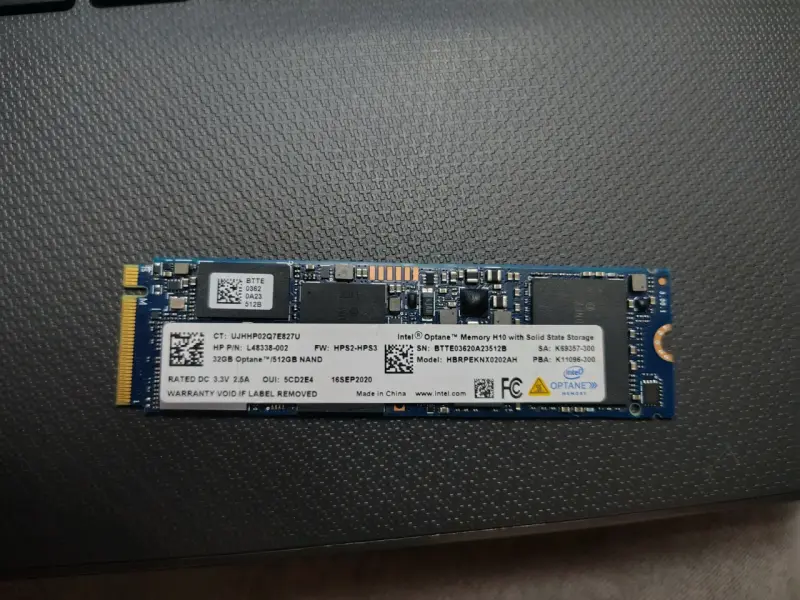SSD Intel Optane H10 512gb almacenamiento