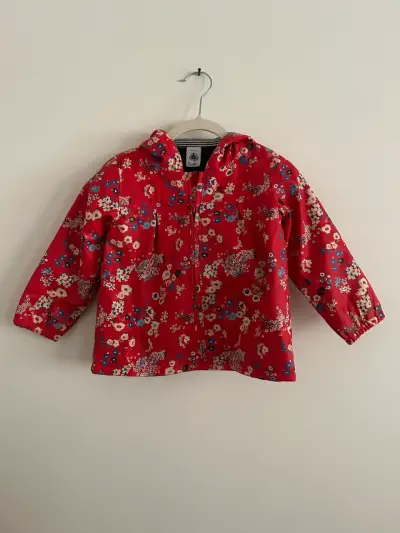 Chaqueta infantil floral roja - 24 meses - miniatura 1