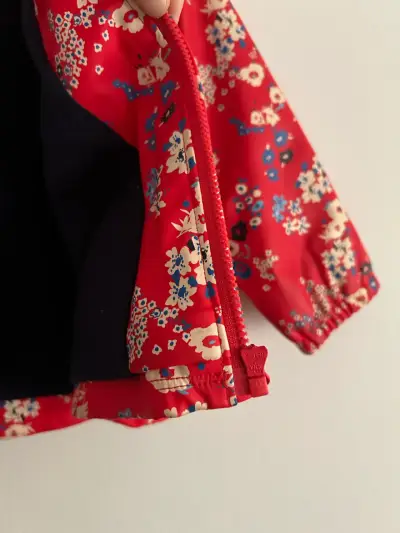 Chaqueta infantil floral roja - 24 meses - miniatura 3