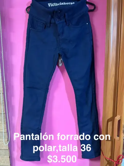 Pantalón forrado polar azul - miniatura 1