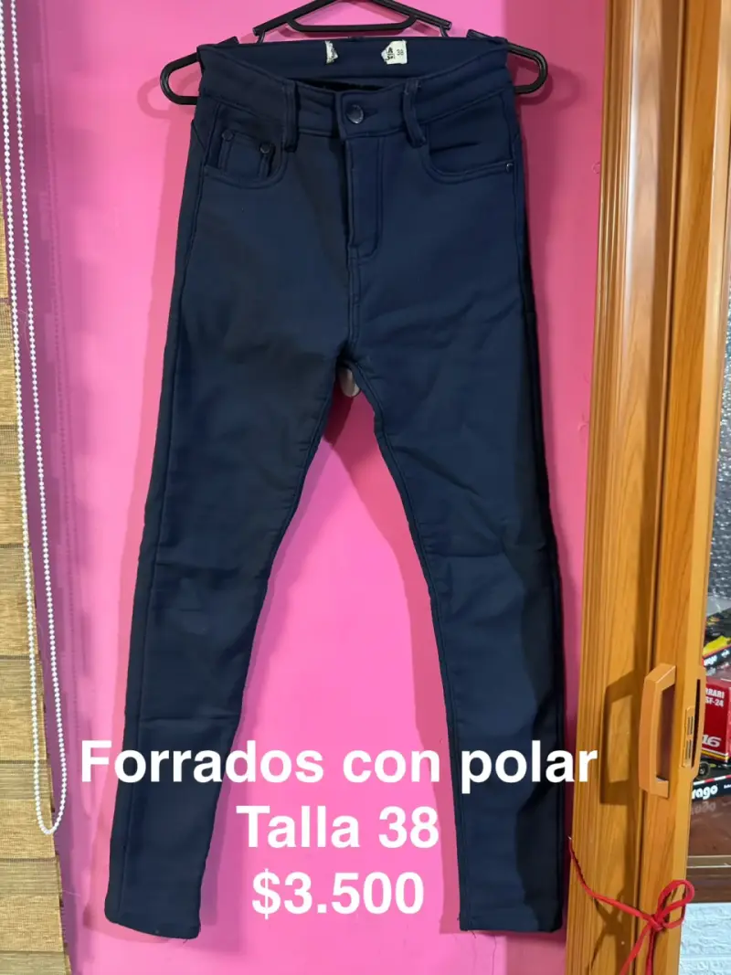 Pantalón forrado polar azul - 4