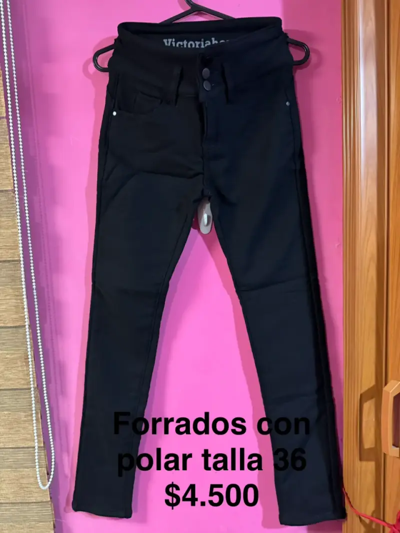 Pantalón forrado polar azul - 5