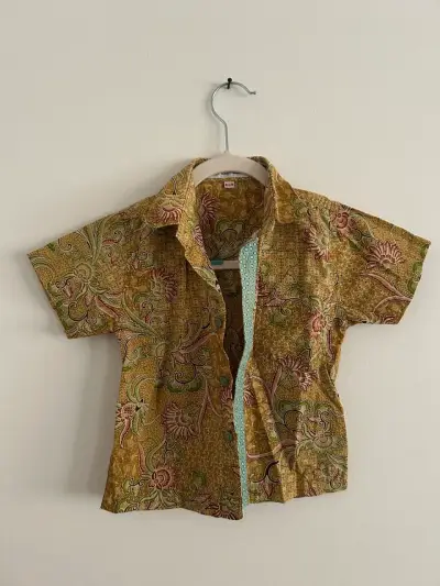 Camisa infantil estampada floral - miniatura 1