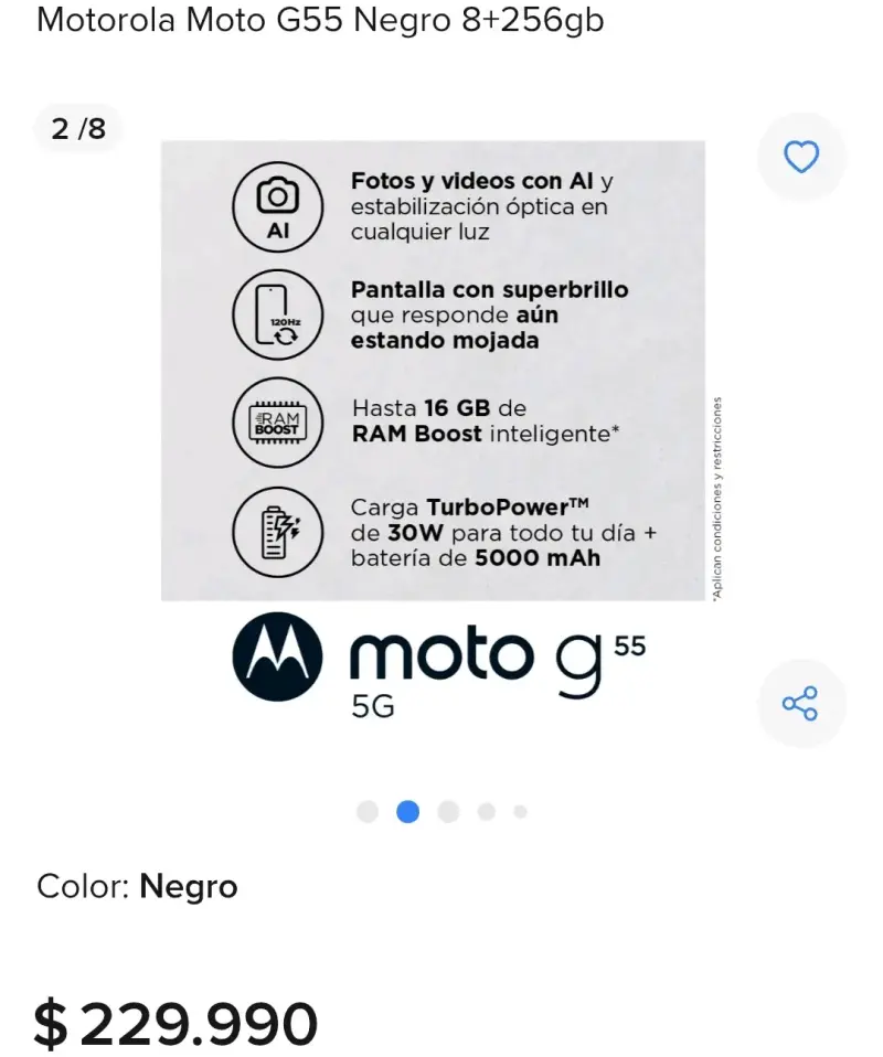 Celular MOTO G55/256 GB - 6