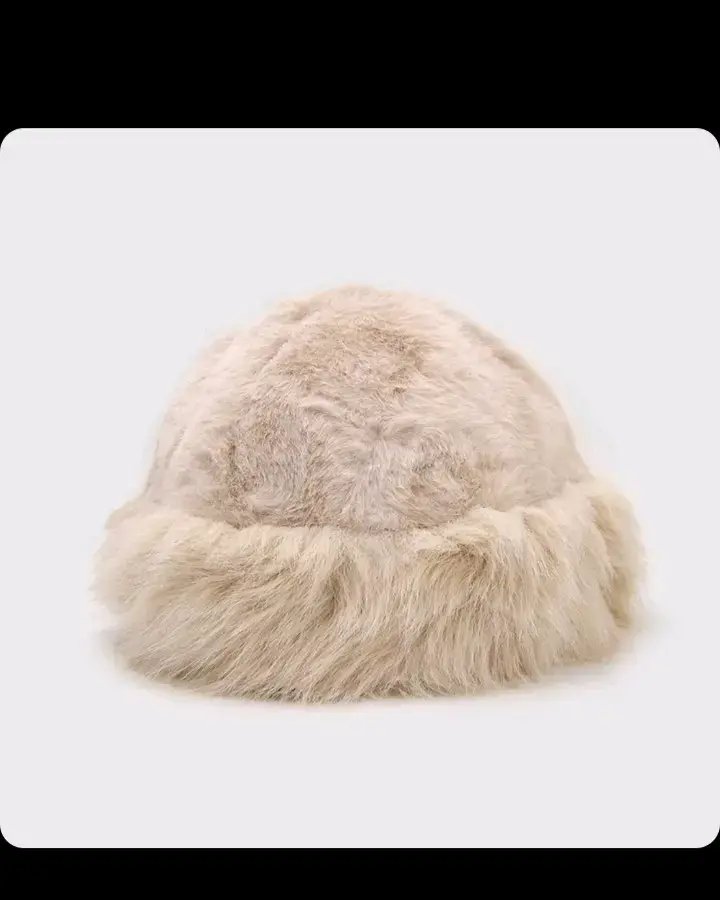 Gorro de piel sintética gris - 3