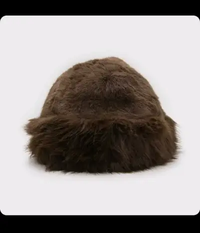 Gorro de piel sintética gris - miniatura 5