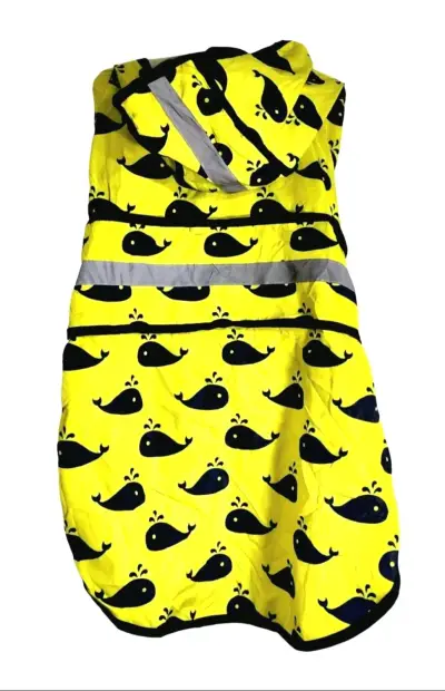 Impermeable C/capucha, Fondo Amarillo Con Ballenas - miniatura 2