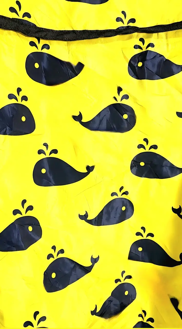 Impermeable C/capucha, Fondo Amarillo Con Ballenas - 3