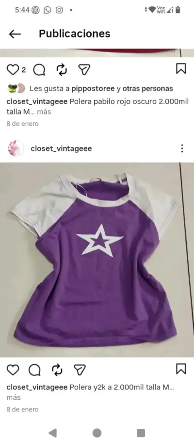 Polera roja de tirantes y polera de estrellas - miniatura 2