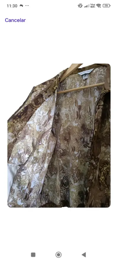 Camisa vintage marrón estampada - miniatura 4