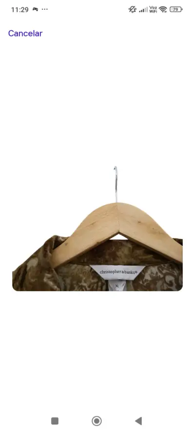 Camisa vintage marrón estampada - miniatura 6
