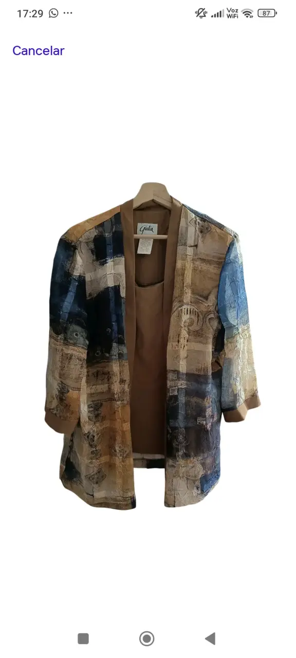 Blusa Vintage estampada de colores