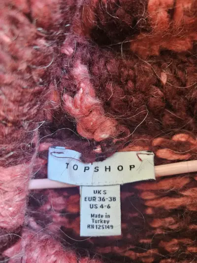 Chaleco Topshop rojo mixto - miniatura 1