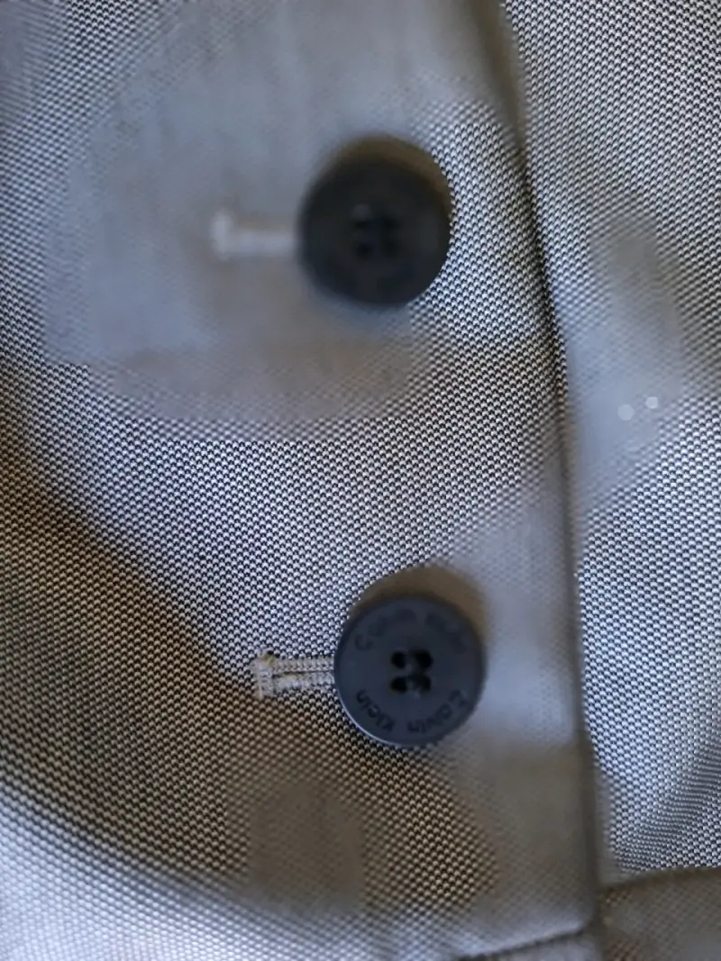 Vestido calvin klein gris con botones - 4