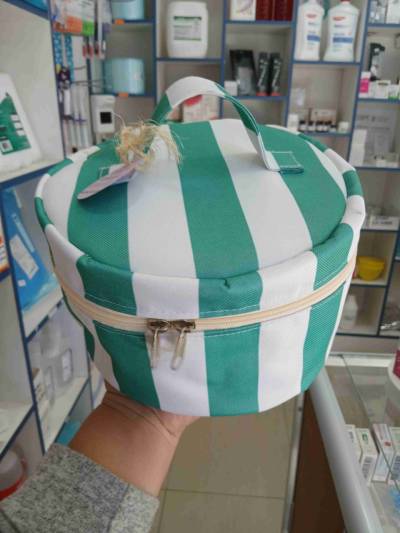 Neceser rayas verde y blanco - miniatura 2
