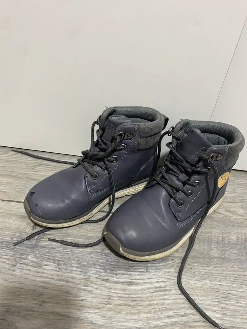 Botas de cuero gris oscuro - 3