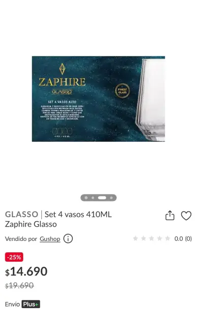 Set 4 vasos Zaphire Glasso - miniatura 4