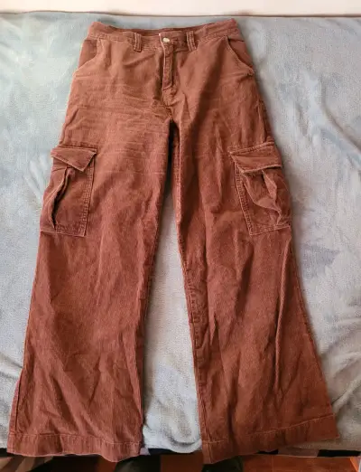 Pantalones cargo de pana marrón - miniatura 1