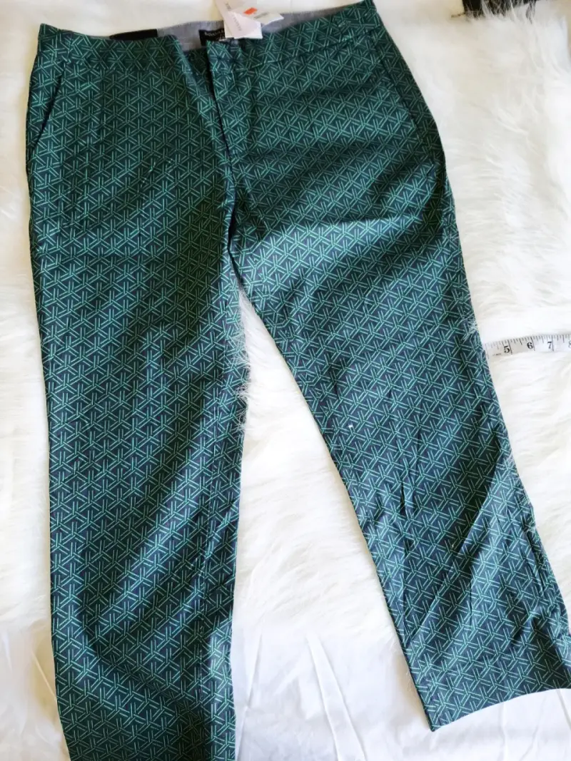 Pantalones estampados geométricos verde - 3