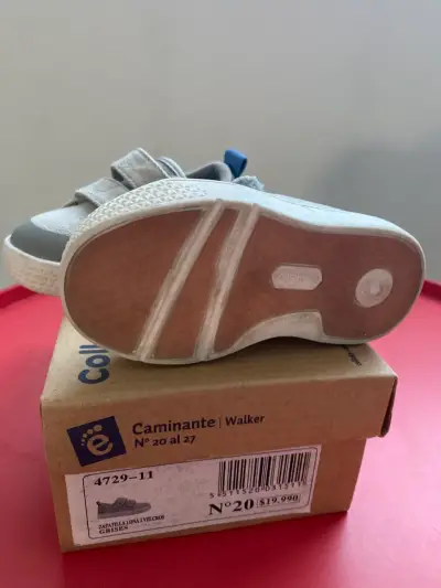 Zapatos Colloki de bebé grises con velcro - miniatura 3