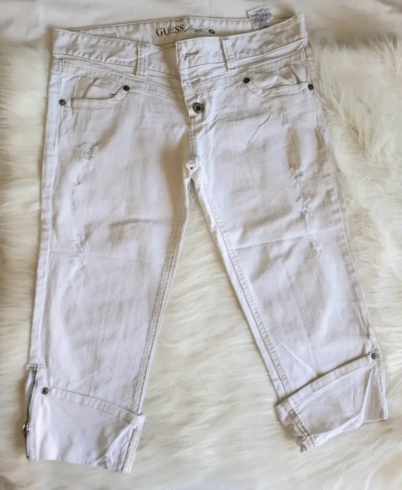 Jeans blancos Guess de mujer