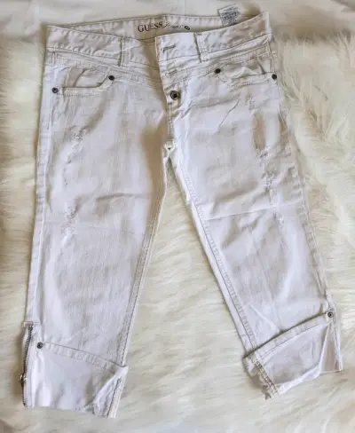 Jeans blancos Guess de mujer - miniatura 1