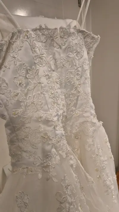 Vestido de novia blanco encaje - miniatura 4