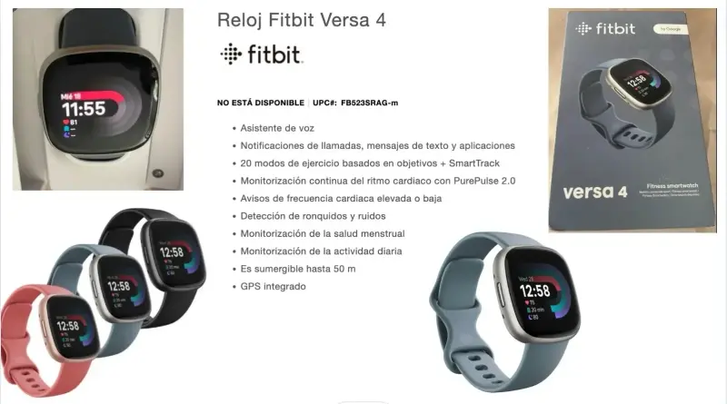 Smartwatch Fitbit Versa 4 nuevo - 2